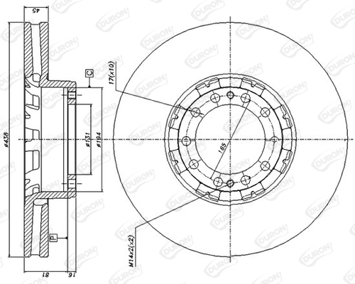 Disc frana DCR134A DURON