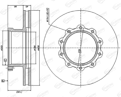 Disc frana DCR144A DURON