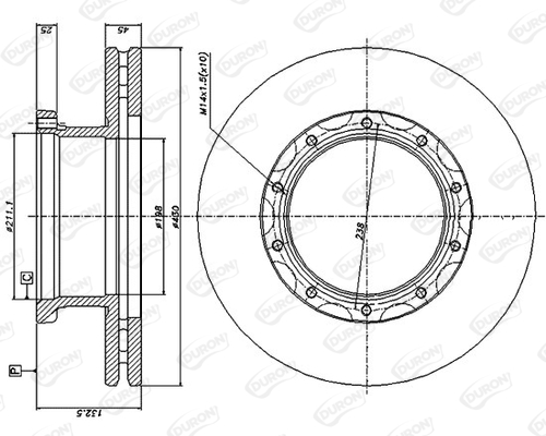 Disc frana DCR145A DURON