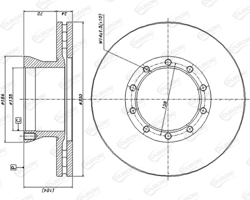 Disc frana DCR146A DURON