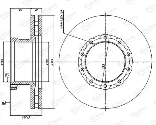 Disc frana DCR147A DURON