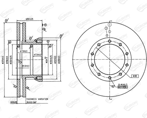 Disc frana DCR151A DURON