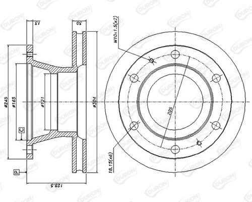 Disc frana DCR157A DURON