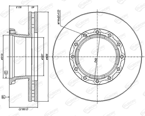 Disc frana DCR173A DURON