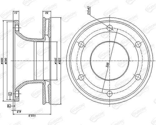 Disc frana DCR175A DURON
