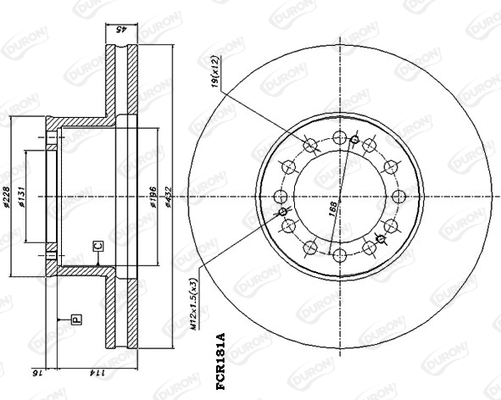 Disc frana DCR181A DURON