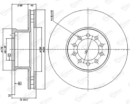 Disc frana DCR186A DURON