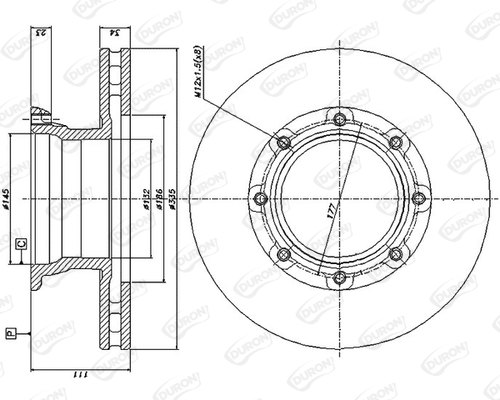 Disc frana DCR187A DURON
