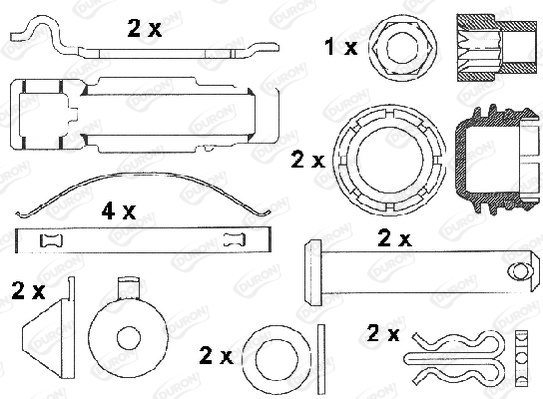 Set placute frana,frana disc DCV1275BFE DURON
