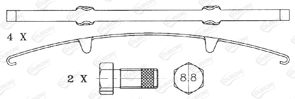 Set placute frana,frana disc DCV1388B DURON