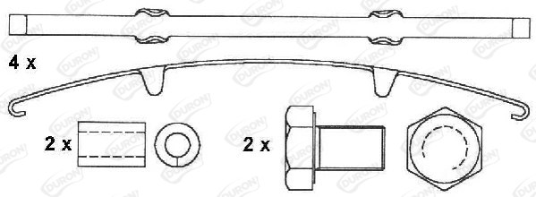 Set placute frana,frana disc DCV1656BFE DURON