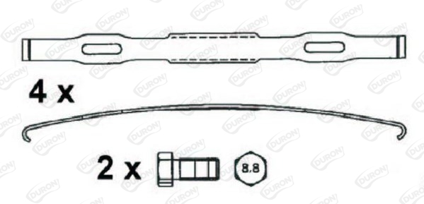 Set placute frana,frana disc DCV4377B DURON