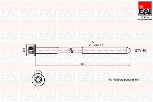 Set surub, chiulasa B1465 FAI AutoParts