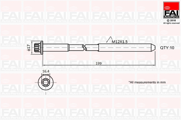 Set surub, chiulasa B1756 FAI AutoParts