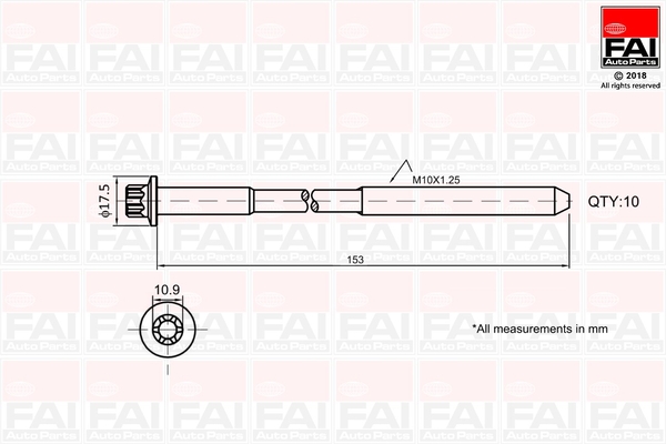 Set surub, chiulasa B701 FAI AutoParts