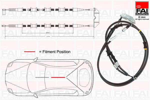 Cablu, frana de parcare FBC0087 FAI AutoParts