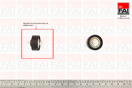 Rola ghidare/conducere, curea transmisie T9596 FAI AutoParts