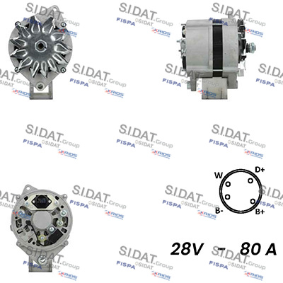 Generator / Alternator A24BH0061A2 SIDAT