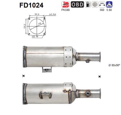 Filtru funingine/particule, sist.de esapament FD1024 AS