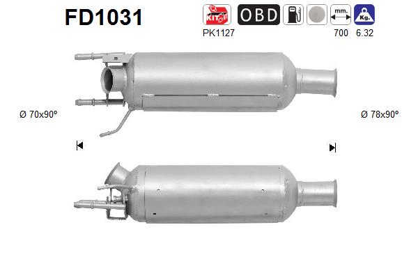 Filtru funingine/particule, sist.de esapament FD1031 AS