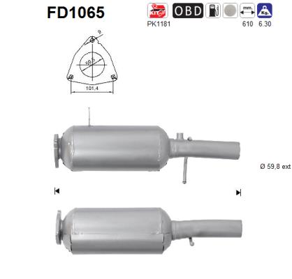 Filtru funingine/particule, sist.de esapament FD1065 AS