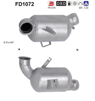 Filtru funingine/particule, sist.de esapament FD1072 AS