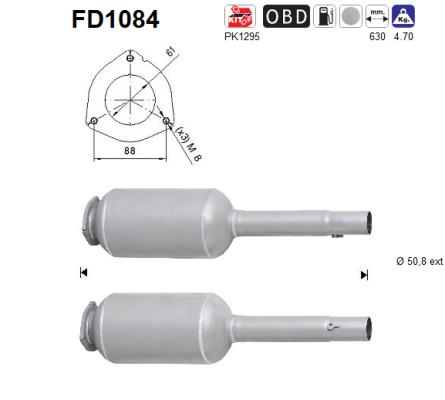 Filtru funingine/particule, sist.de esapament FD1084 AS