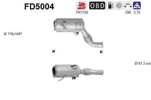 Filtru funingine/particule, sist.de esapament FD5004 AS