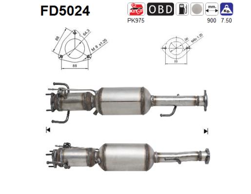 Filtru funingine/particule, sist.de esapament FD5024 AS