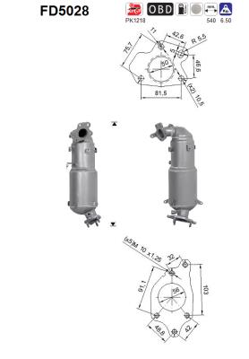 Filtru funingine/particule, sist.de esapament FD5028 AS