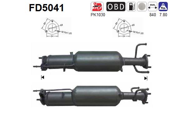 Filtru funingine/particule, sist.de esapament FD5041 AS