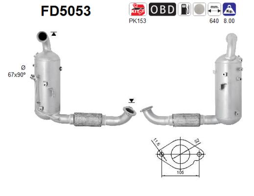 Filtru funingine/particule, sist.de esapament FD5053 AS