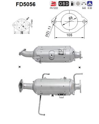 Filtru funingine/particule, sist.de esapament FD5056 AS