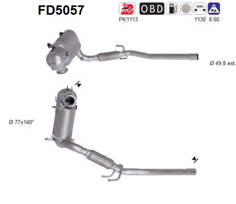 Filtru funingine/particule, sist.de esapament FD5057 AS