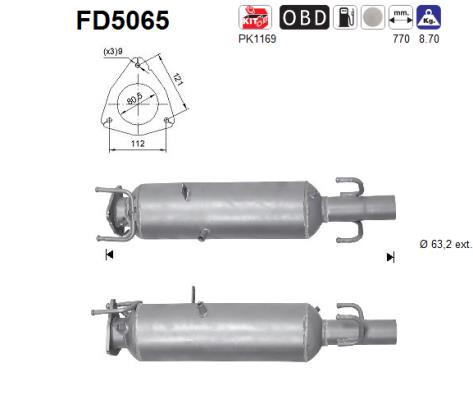 Filtru funingine/particule, sist.de esapament FD5065 AS