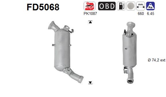 Filtru funingine/particule, sist.de esapament FD5068 AS