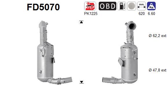 Filtru funingine/particule, sist.de esapament FD5070 AS