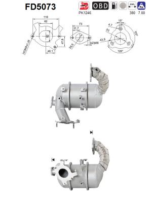 Filtru funingine/particule, sist.de esapament FD5073 AS