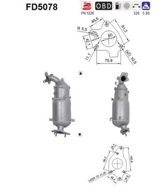 Filtru funingine/particule, sist.de esapament FD5078 AS