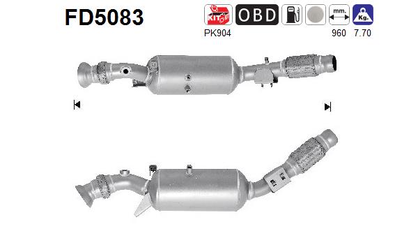 Filtru funingine/particule, sist.de esapament FD5083 AS