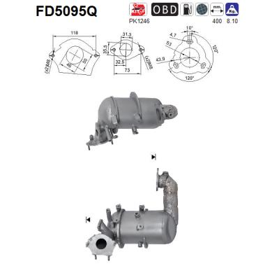 Filtru funingine/particule, sist.de esapament FD5095Q AS