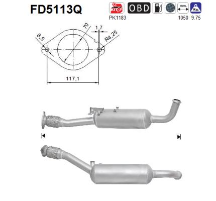 Filtru funingine/particule, sist.de esapament FD5113Q AS