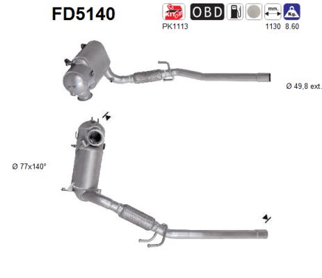 Filtru funingine/particule, sist.de esapament FD5140 AS