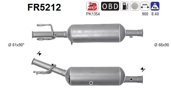 Filtru funingine/particule, sist.de esapament FR5212 AS