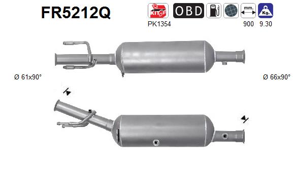 Filtru funingine/particule, sist.de esapament FR5212Q AS