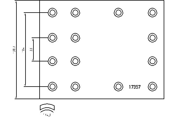 Set garnituri de frictiune, frana tambur GG2332341S7141 DON