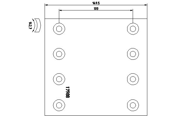 Set garnituri de frictiune, frana tambur GG2101A7115 DON
