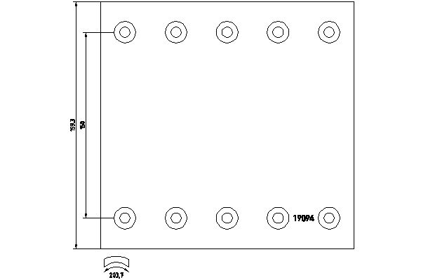 Set garnituri de frictiune, frana tambur BC371A7340 DON
