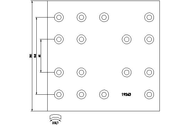 Set garnituri de frictiune, frana tambur PB242S7141 DON