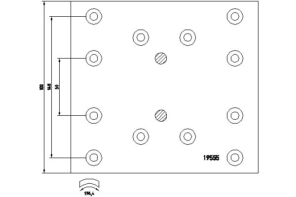 Set garnituri de frictiune, frana tambur RW2812S7141 DON